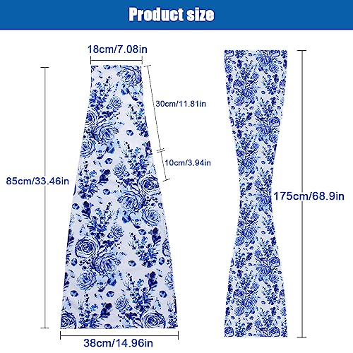 VOPHIA 2 Pack Adult Bib Dining Scarf for Women Microsuede Washable Reusable Food Clothing Protectors Dining Mouth Towel Scarf (tie-dye) - Image 3