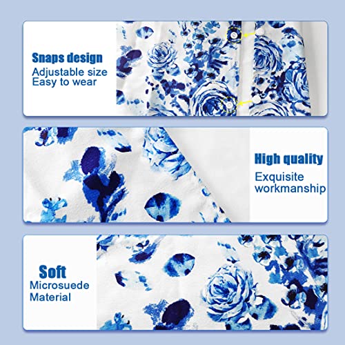 VOPHIA 2 Pack Adult Bib Dining Scarf for Women Microsuede Washable Reusable Food Clothing Protectors Dining Mouth Towel Scarf (tie-dye) - Image 4