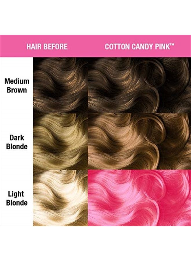 Manic Panic لون شعر قطن الحلوى الوردي - معزز - صبغة شعر شبه دائمة - لون وردي ساطع بارد - يتلألأ تحت الضوء الأسود - نباتي، خالي من PPD والأمونيا - لتلوين شعر النساء والرجال - Image 4