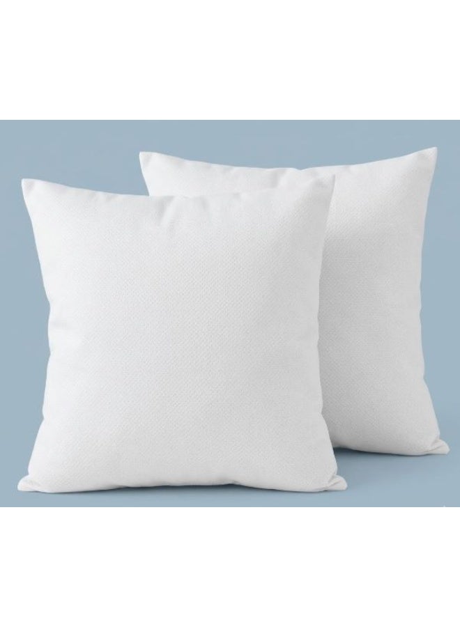 RISHAHOME 45x45cm Non-Woven Cushion Inner Pillow | 350g Fluffy Polyester Fiber Filling | 420g Decorative Cushion Insert for Sofa, Bed, Couch & Home Decor, Set of 2 - Image 1