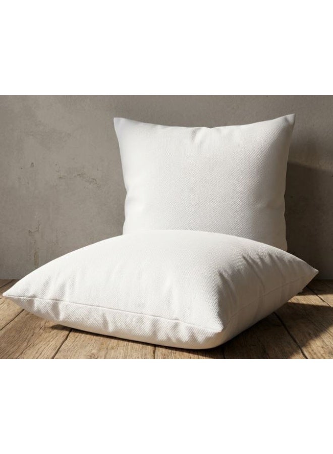 RISHAHOME 45x45cm Non-Woven Cushion Inner Pillow | 350g Fluffy Polyester Fiber Filling | 420g Decorative Cushion Insert for Sofa, Bed, Couch & Home Decor, Set of 2 - Image 2