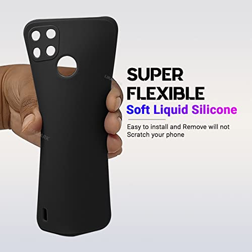 LIRAMARK غطاء خلفي ناعم من سيليكون LIRAMARK لهاتف Realme C25Y / C21Y (سيليكون أسود) - Image 4