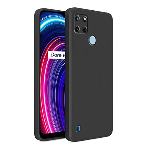 LIRAMARK غطاء خلفي ناعم من سيليكون LIRAMARK لهاتف Realme C25Y / C21Y (سيليكون أسود) - Image 1