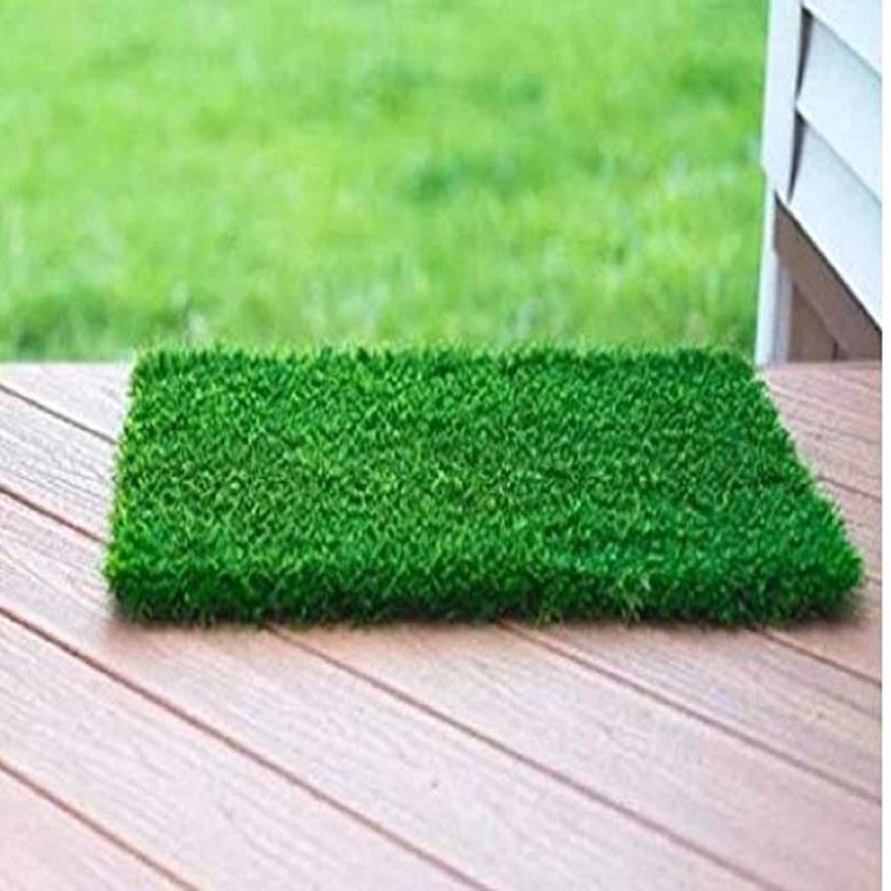 BOMBAY DREAMS BOMBAY DREAMS 35 mm Washable Dust Waterproof Mats Green Mats Artificial Lawn Carpet Mat High Density Premium Grass Lawn Turf Indoor Outdoor Use Mats Skin Friendly Size 2 x 1 feet 
