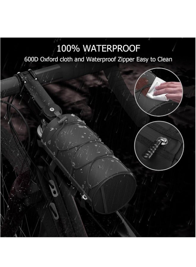 Generic Bike Handlebar Bags for Bicycles Frame Scooter Storage With Waterproof Zipper Large Capacity Shoulder Mountain Road Accessories Cycling Travel  - Image 3