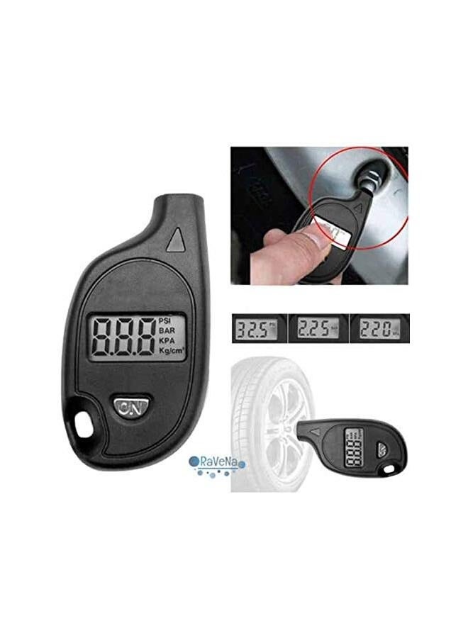 Loquat LCD Digital Tire Pressure Gauge,Digital Tire Gauge, Portable Mini Keychain Digital LCD 3-150 PSI Tire Tyre Wheel Air Pressure Gauge - Image 4