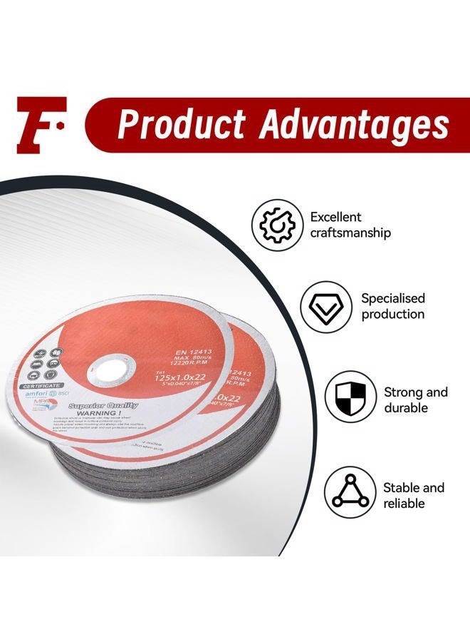 findmall 100 Pack 5"x.040"x7/8" Cut-Off Wheel - Metal & Stainless Steel Cutting Discs - Image 5