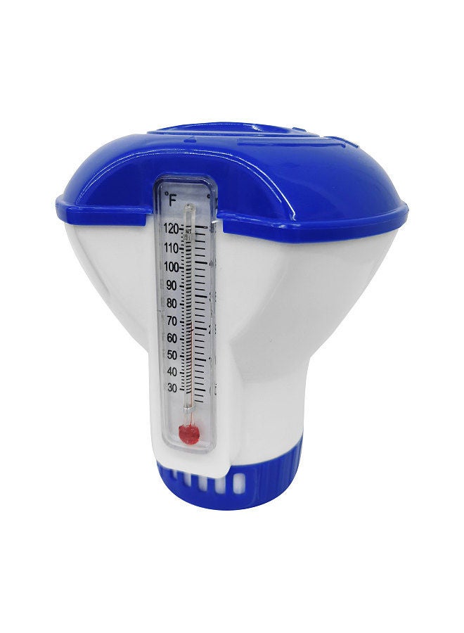 Generic 5-inch Float Dispenser Float Cup Pool Spa Chlorine Tablet Dispenser Floater with Thermometer 120℉  - Image 2