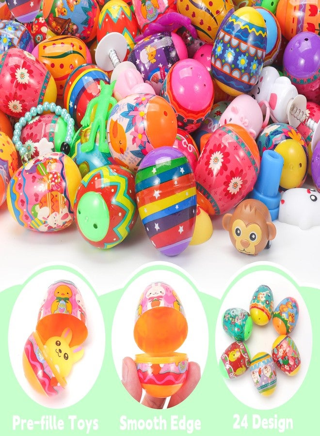 PLOUGVI 100 Pcs Prefilled Easter Eggs with Toys, Filled with Toys Party Favors for Kids Boys Girls Easter Eggs Hunt, Basket Stuffers Fillers, Classroom Prize Supplies - Image 4