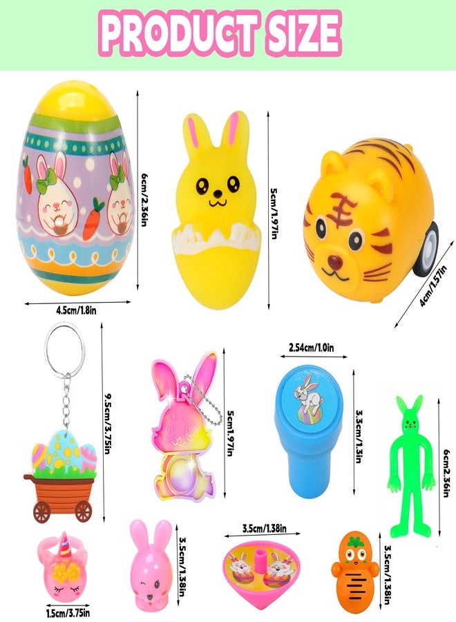 PLOUGVI 100 Pcs Prefilled Easter Eggs with Toys, Filled with Toys Party Favors for Kids Boys Girls Easter Eggs Hunt, Basket Stuffers Fillers, Classroom Prize Supplies - Image 3