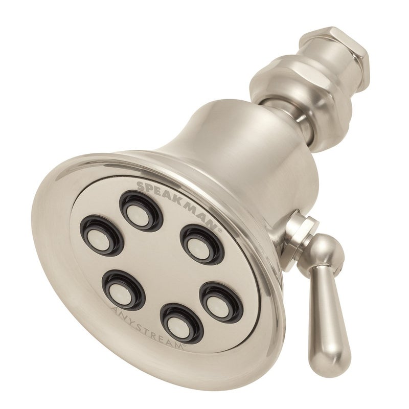 Speakman S2254BN Anystream 3Setting Showerhead for Stylish Bathroom Dcor 25 GPM Brushed Nickel