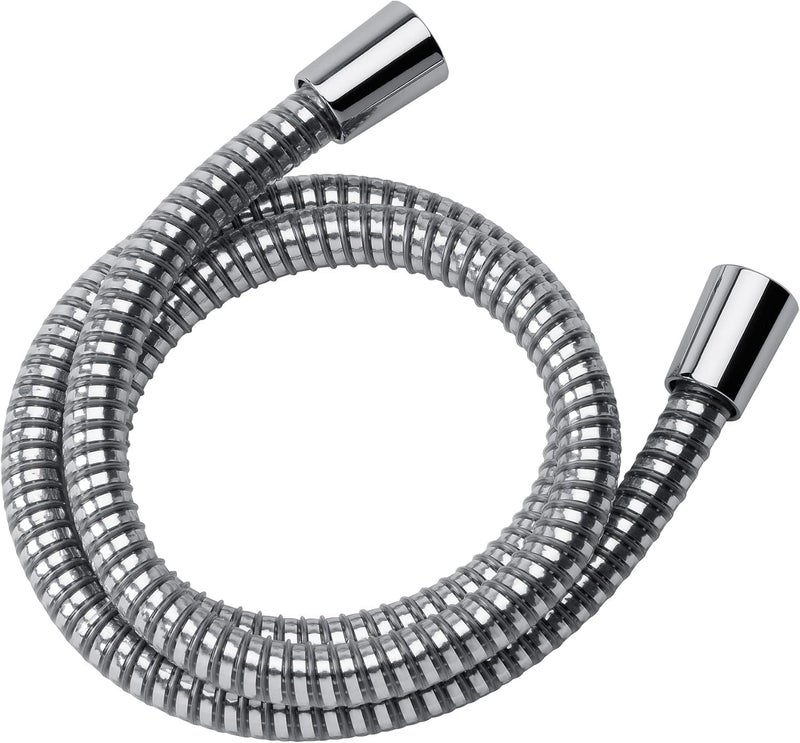 Shower Hose, Stainless Steel Shower Hose, Kink Resistant, Ideal Replacement for Universal Shower Heads with Sealing Rings High Pressure Resistant Chrome (Soft Silver 150cm) - Image 1