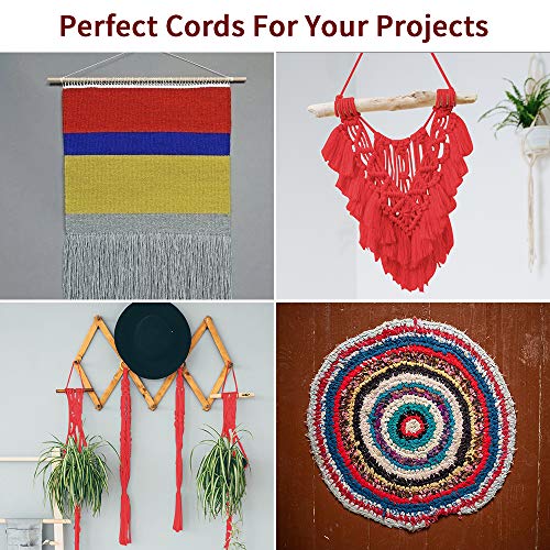 HOMEBOBO Macrame Cord 3mm x 328Yards, Colored Natural Cotton Macrame Rope - 3 Strands Twisted Colorful Macrame Cotton Cord for Wall Hanging, Plant Hangers, Crafts, Gift Wrapping and Wedding Decorations, Red - Image 5