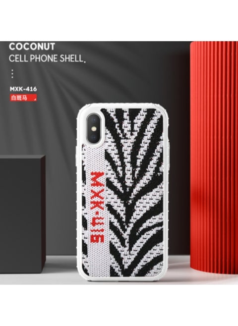 غطاء حماية واقٍ لهاتف أبل آيفون Xs max - ابيض  زيبره