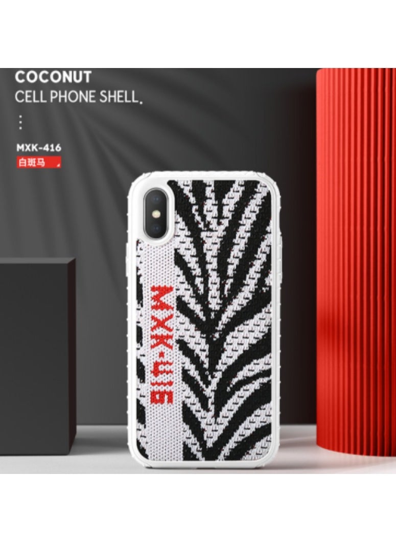 توتو غطاء حماية واقٍ لهاتف أبل آيفون Xs max - ابيض  زيبره 