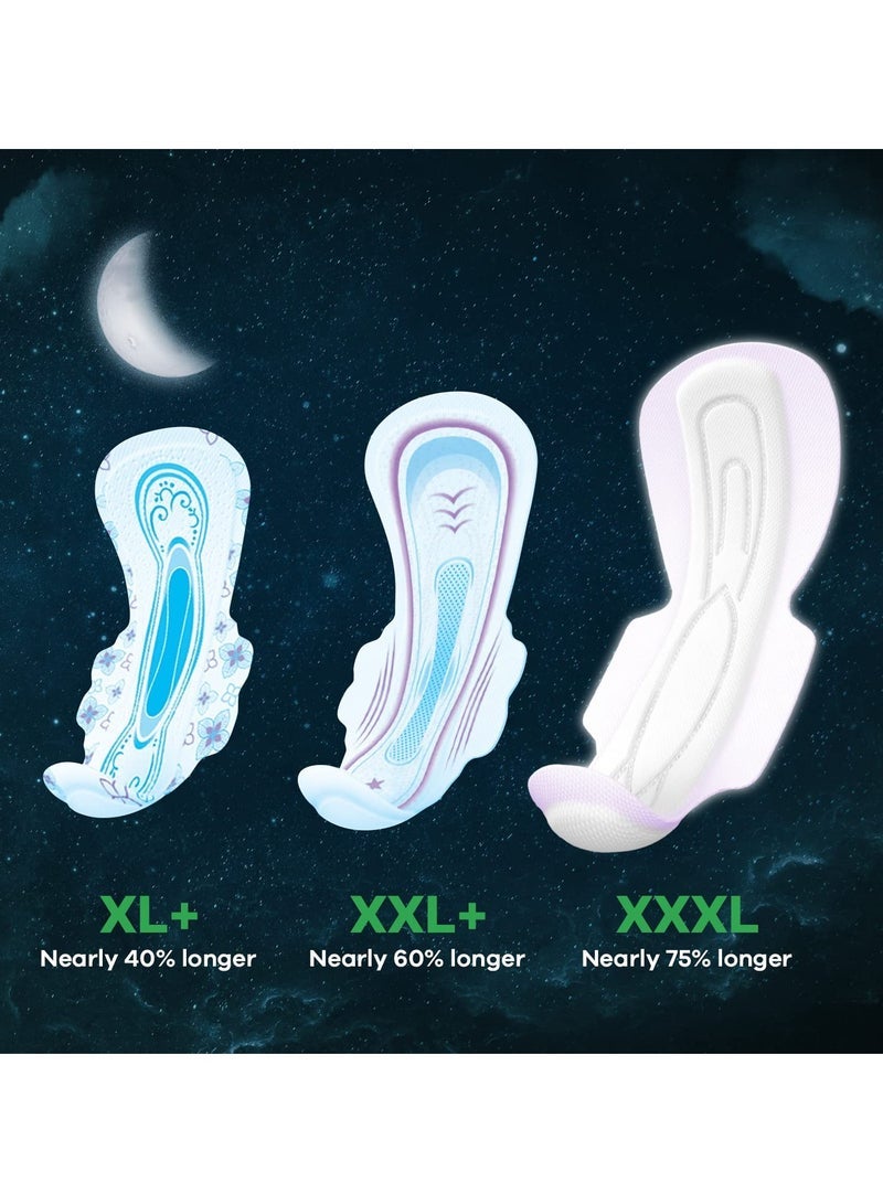 وسبير وسادات الحمامة الليلية ، 20 وسادة XXXL ، تسرب يصل إلى 0٪ طوال الليالي ، لتدفق كثيف ، ظهر أطول وأوسع بنسبة 75٪ ، أجنحة ناعمة وسادة مريحة ، غلاف يمكن التخلص منه - Image 2