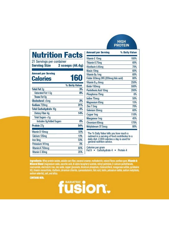 Bariatric Fusion Chicken Soup Meal Replacement 27g Protein Powder, 21 Serving Tub for Bariatric Surgery Patients Including Gastric Bypass and Sleeve Gastrectomy - No Gluten, Aspartame or Sugar - Image 3