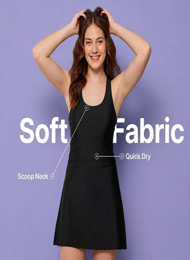 BOSKY Black Athletic One Piece Swimsuit, Padded Support, UPF 50+ Poolwear - Image 3