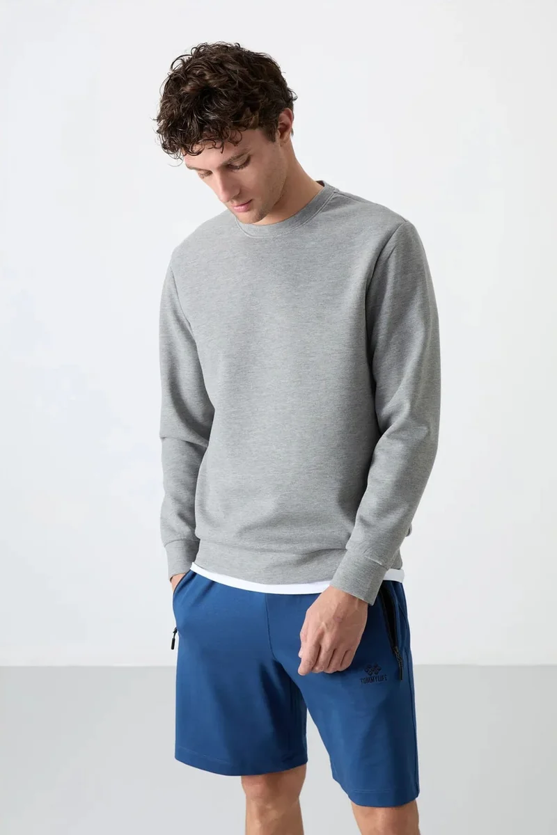 Tommylife TOMMY Men's Plain Crew Neck Sweatshirt