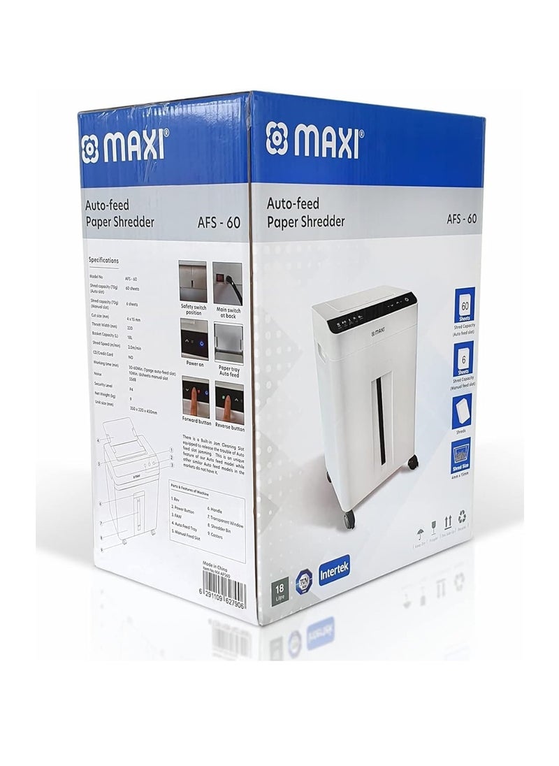 Maxi - Auto-Feed Cross Cut Shredder With 6 Sheet Capacity - Image 1