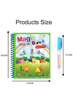 TEGRILO Water Coloring Magic Book With Water Pen Pack of 4, Water Coloring Book For Toddlers Kids Reusable Painting Cartoon Coloring Book For Boys Girls Educational Learning Toys Gifts  - Image 2