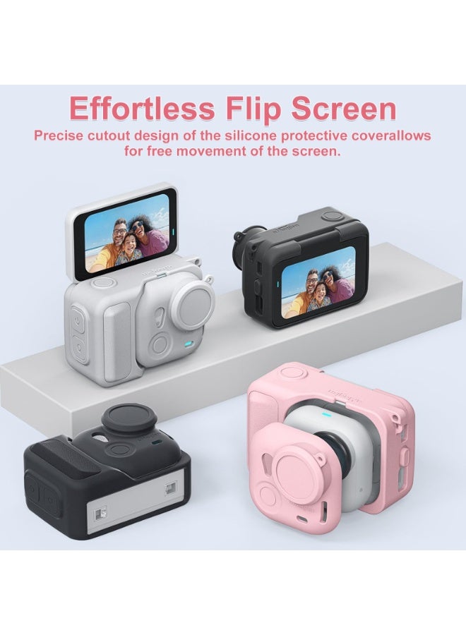 Silicone Case for Insta360 GO Ultra, Shockproof & Protection Body Cover Protective Lens Cover Action Camera All-Around Camera Protection Accessories (Gray) - Image 5