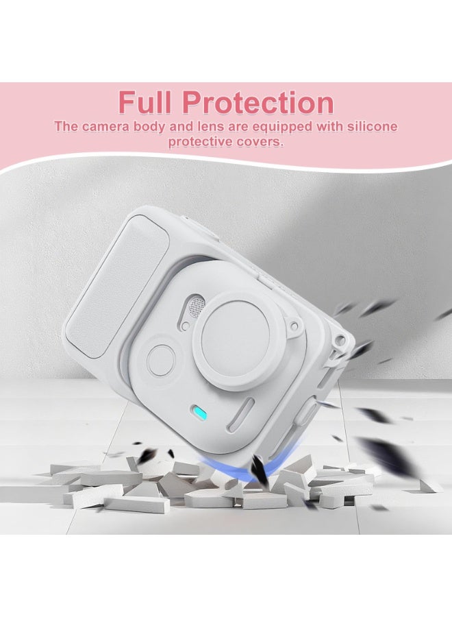 Silicone Case for Insta360 GO Ultra, Shockproof & Protection Body Cover Protective Lens Cover Action Camera All-Around Camera Protection Accessories (Gray) - Image 4