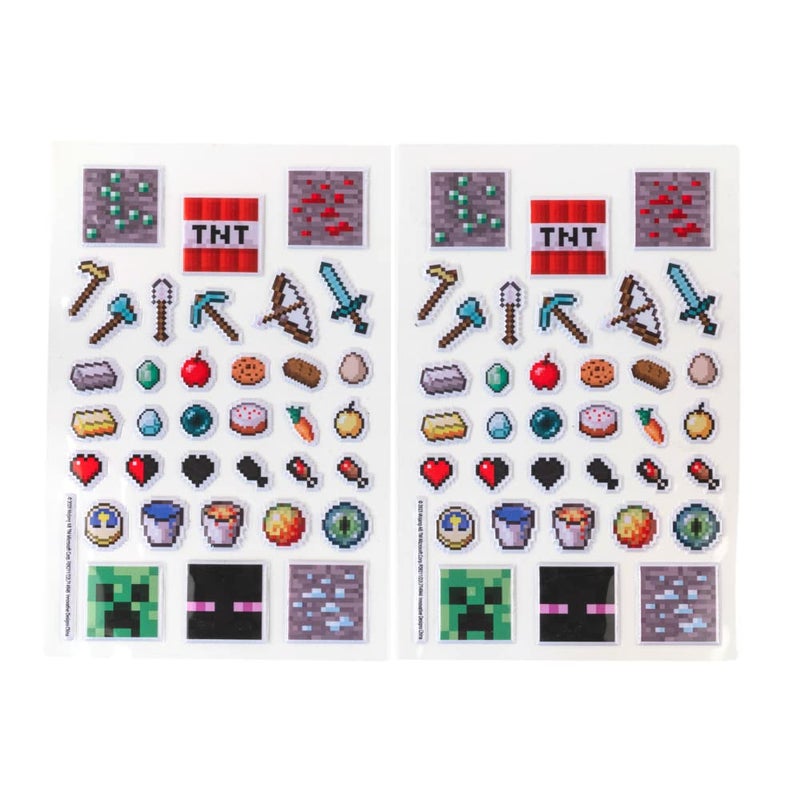 Innovative Designs Minecraft Stickers for Kids, 14 Sheet Book Set Including Puffy Sticker, 1200+ Stickers - Image 2
