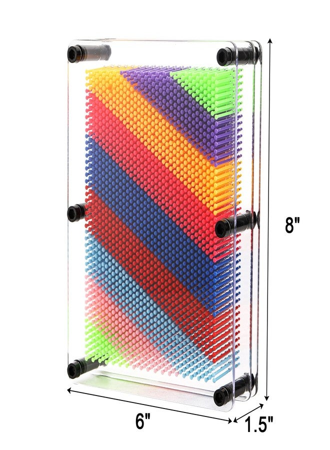 Hacaroa 2 Pack 3D Pin Art Toy, 8"x6" Plastic Pin Art Board Game Sensory Toy, Sculpture Craft Fun Creativity for Kids, Adults, Home, Office Decoration, Multicolor - Image 2