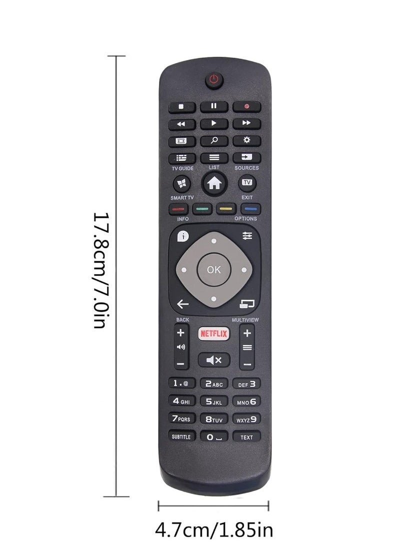HuHa - Replacement Universal Remote Control for Philips Smart TV - Works with All Philips Models, Includes Netflix Button, No Setup Required, with Battery - Image 1