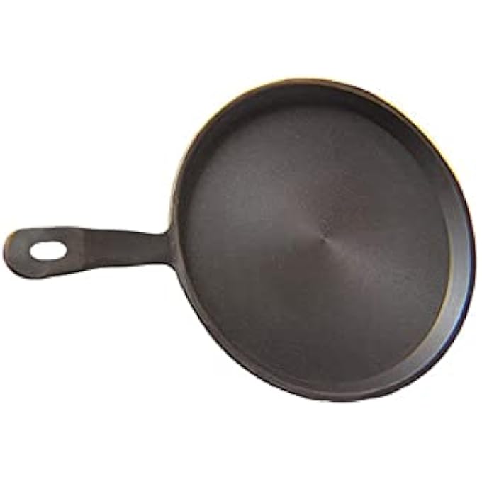 ايدا مقلاة دوسا غير لاصقة من الحديد الزهر مع مقبض لطهي دوسا روتي تشاباتي، قطر أسود 25 سم، مناسبة للحث الحراري - Image 1