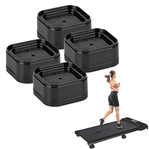 Piszvbej 4-Pack Treadmill Incline Riser Blocks, Stackable Treadmill Riser Incline Blocks, Adjustable Height Block for Leveling and Uphill Workout, Non-Slip Durable Support Blocks, for Home and Gym - Image 1