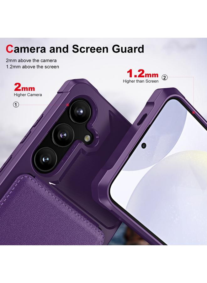 اس-توب جراب هاتف جلدي مع حامل بطاقة عمودي لهاتف Samsung Galaxy A55 5G - Image 4