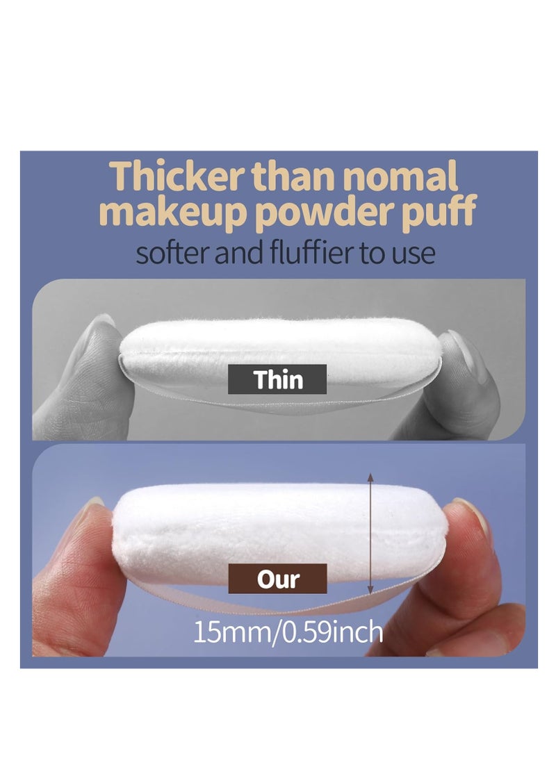 Teenitor 3pcs Setting Powder Puff 2.36 Inch, Soft Applicator for Loose and Pressed Powder, Face Makeup Puff With Cases, White - Image 3