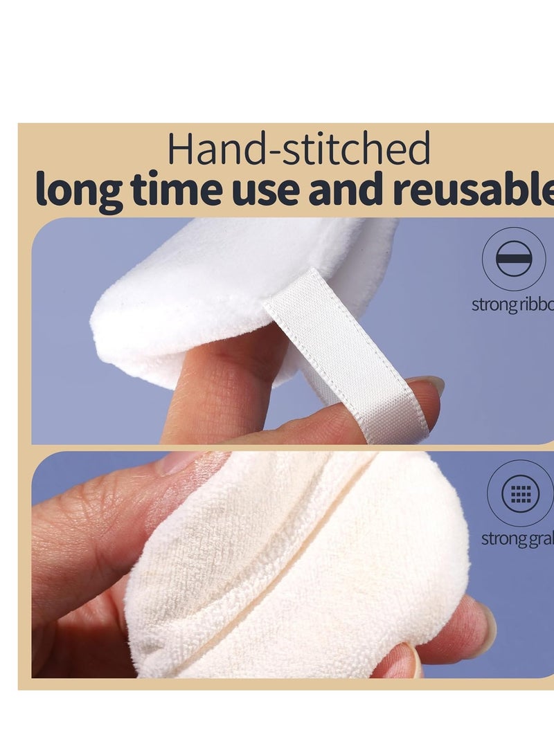 Teenitor 3pcs Setting Powder Puff 2.36 Inch, Soft Applicator for Loose and Pressed Powder, Face Makeup Puff With Cases, White - Image 4