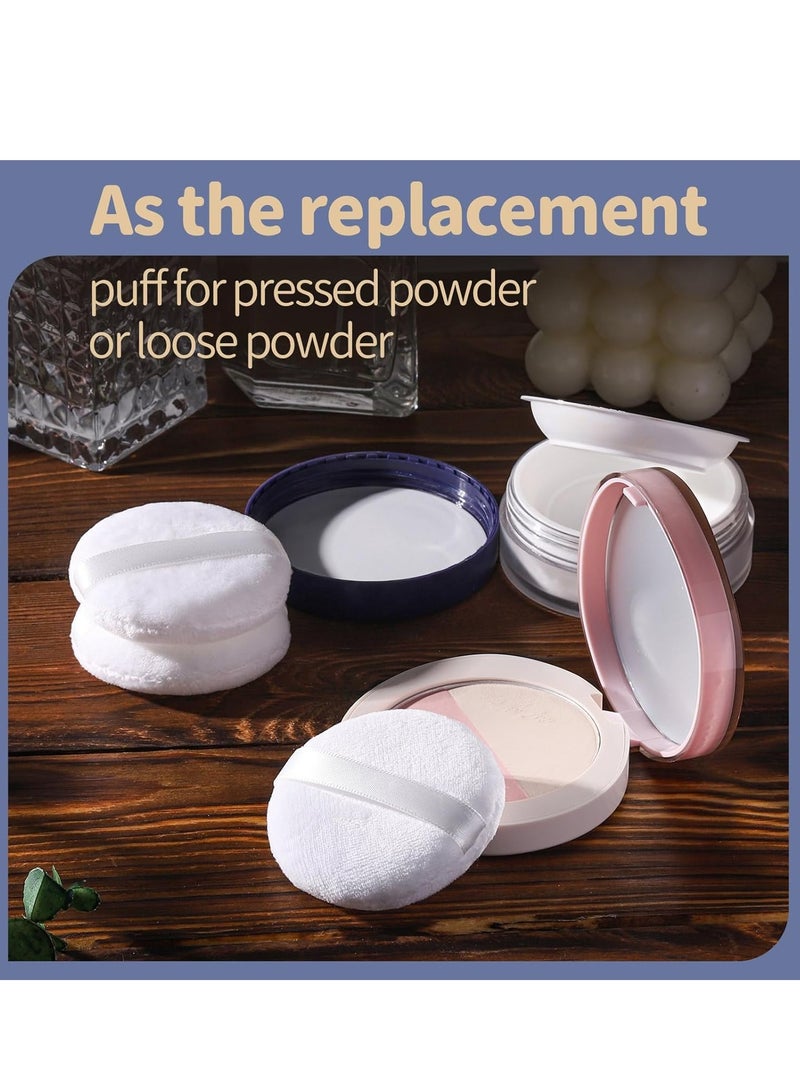 Teenitor 3pcs Setting Powder Puff 2.36 Inch, Soft Applicator for Loose and Pressed Powder, Face Makeup Puff With Cases, White - Image 5