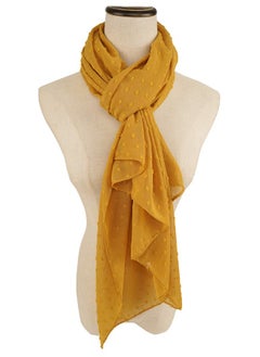 Ladies/Women'S Lightweight Solid Color Pearl Chiffon Long Shawl Scarf For Spring Summer Fall (Yellow) - pzsku/Z3EB385465A82A67534BCZ/45/_/1735566861/2aaedabe-661e-492f-a2ef-f85634466e58