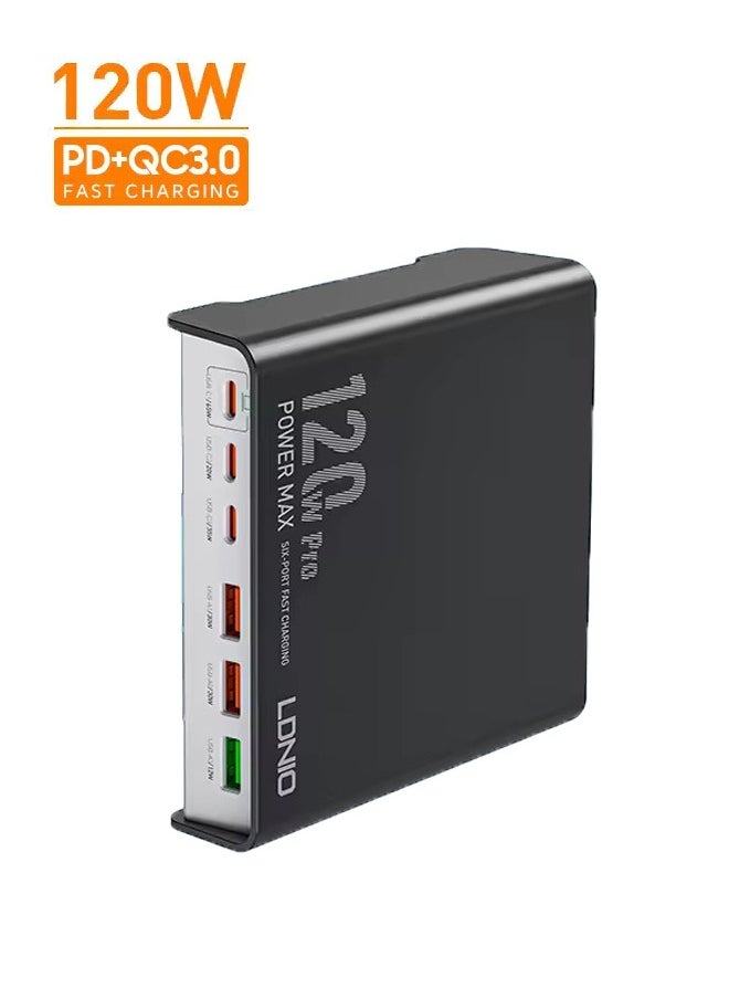 120 واط 6 منافذ USB C محطة شحن متعددة المنافذ نوع C شاحن سطح المكتب السريع لأجهزة iPhone اللوحية Macbook والكمبيوتر المحمول - pzsku/Z3EB38A9E5CB8BDF4AA2CZ/45/_/1715182576/02dc0046-c5e4-49cd-81bb-67e32fe32a68