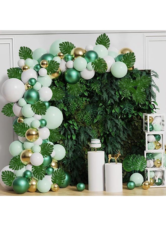 XONOR Artificial Monstera Leaves Fake Tropical Leaves, Faux Palm Leaves for Jungle Hawaiian Dinosaur Luau Party Table Decoration Wedding Birthday Theme Party (100Pcs, Monstera) - Image 5