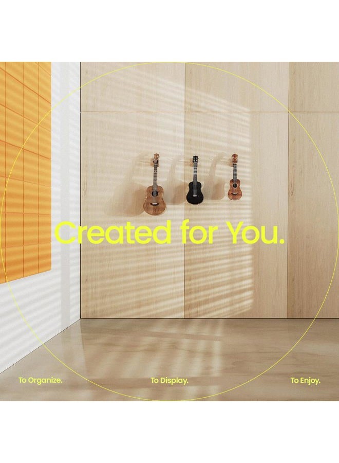 String Swing Ukulele Hanger Wooden Wall Mount Made in the USA or Mandolin Hanger - Black Walnut - CC01UK-BW - Image 3