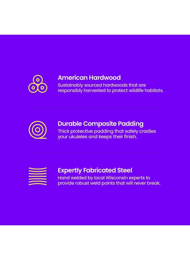 String Swing Ukulele Hanger Wooden Wall Mount Made in the USA or Mandolin Hanger - Black Walnut - CC01UK-BW - Image 5