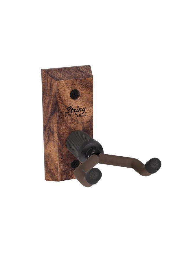 String Swing Ukulele Hanger Wooden Wall Mount Made in the USA or Mandolin Hanger - Black Walnut - CC01UK-BW - Image 1