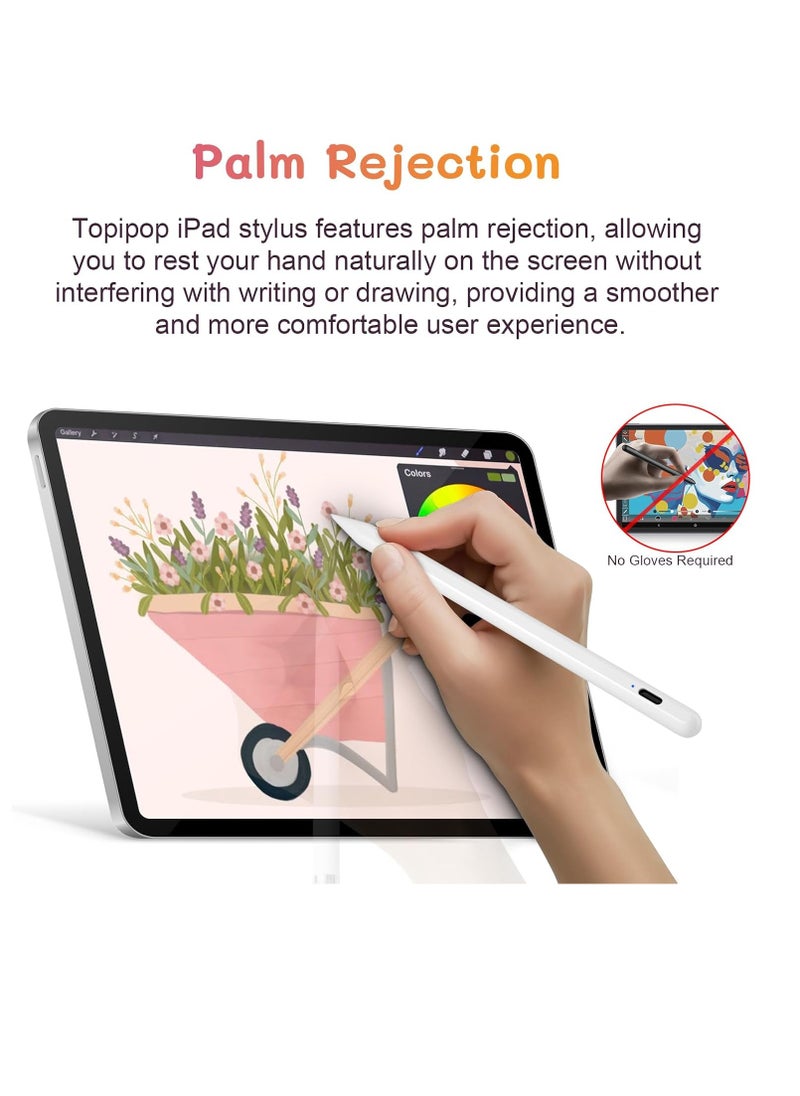 Generic - Stylus Pen for iPad with Palm Rejection, 2nd Generation Compatible with iPad Pro 11/12.9 inch (2018-2023), iPad 10th-6th Gen, iPad Mini 5th/6th Gen, iPad Air 3rd-5th Gen - Image 1