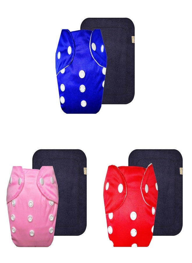 حفاضات قماشية دمبلدو لايت مع حشوة سوداء (عبوة من 3 قطع) | ملائمة تمامًا | قابلة لإعادة الاستخدام والغسل | مناسبة للسفر | مصممة من قبل أمهات | من 3 أشهر إلى سنتين | للجنسين - Image 1