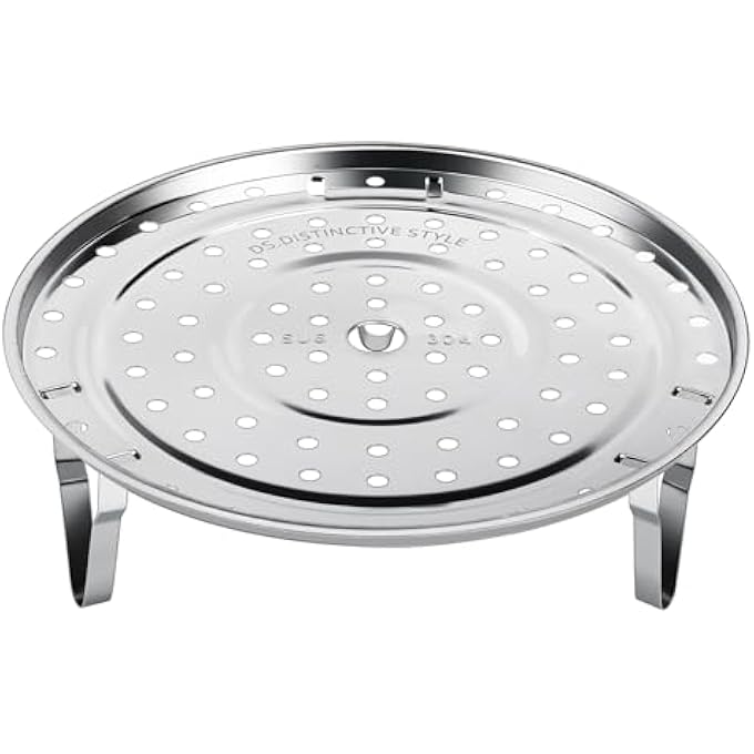 DS.DISTINCTIVE STYLE Steamer Rack 85 Inches 304 Stainless Steel Steaming Rack Steam Tray With Removable Legs For Steamer Cookware Instant Pressure Cooker MultiFunctional Steamer Basket - Image 1