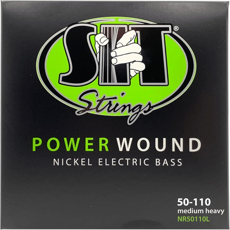 Power Wound Nickel Bass Guitar Strings (S.I.T.), 4-String Bass Medium Heavy 50-110, NR50110L