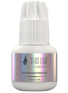 Stacy Lash Crystal Clear Eyelash Extension Glue Stacy Lash (0.17fl.oz/5ml)/1 Sec Drying Time/Retention – 8 Weeks/Transparent Adhesive/Professional Supplies  - Image 1