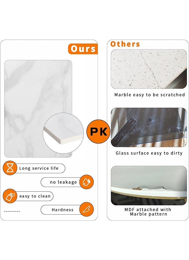 Generic - Sintered Stone Coffee Table Modern Center Table for Living Room Sofa Side Table Set with Metal Frame Corner Tea Table Furniture for Home Storage Decor - Image 1