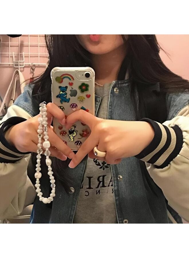 Beaded Phone Charm Kawaii Handmade Acrylic Phone Lanyard Wrist Strap for Camera Bag Keychain Charm, 1, Plastic, No Gemstone - Image 5