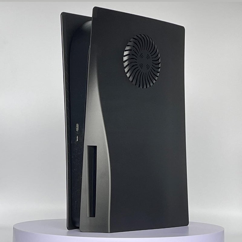 غطاء PS5 مع فتحات تهوية غطاء وحدة التحكم لجهاز Playstation 5 إصدار الأقراص DOBEWINGDELOU غطاء جانبي بديل لـ PS5 إكسسوارات صلبة مقاومة للصدمات والخدوش والغبار من ABS باللون الأسود - Image 5